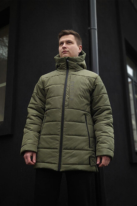 Zimowa długa stylowa kurtka puchowa Arctic. Odzież wierzchnia. Kolor: zielony. #8031227