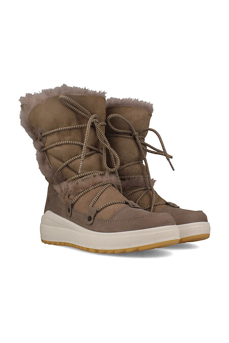Damskie ciemnoszare, sznurowane, zamszowe, wysokie zimowe buty ugg. Uggs. Kolor: szary. #4203228