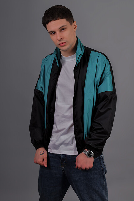 Чоловіча демісезонна куртка - вітровка RELOAD RETRO. Верхній одяг. Колір: синій. #8031229