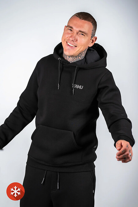 Męska ciepła bluza polarowa Basic 3 Black - #8034229
