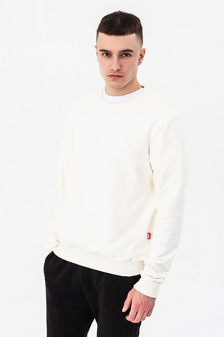 Milchiges Herren-Sweatshirt. Sweatshirts, Sweatshirts. Farbe: weiß. #7775231