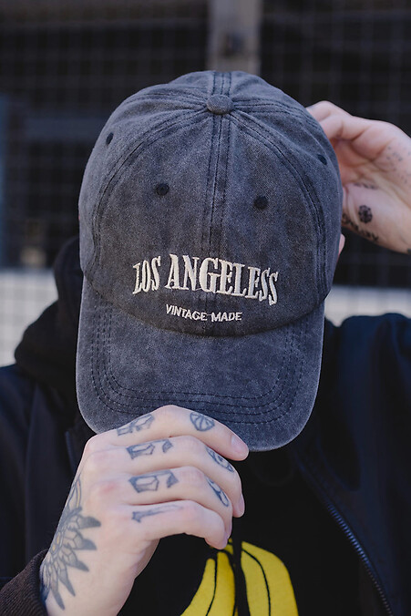 Męska czapka z daszkiem Czapka z daszkiem Angeless szara - #8049232
