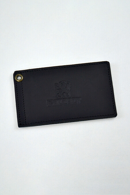 Leather cover for PEUGEOT driver's documents. Wallets, Cosmetic bags. Color: black. #8046233