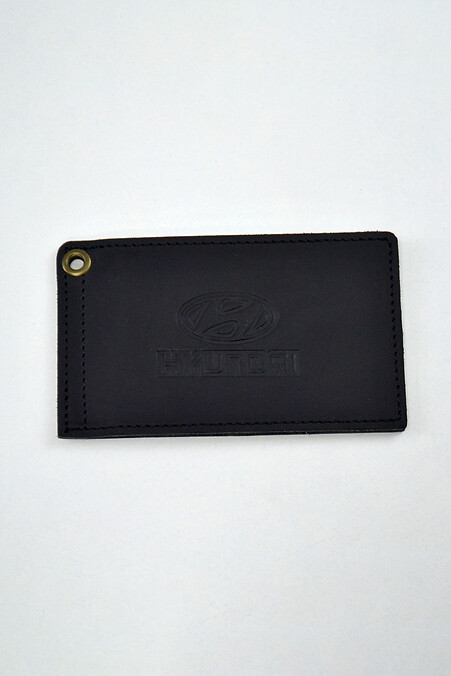 Leather cover for HYUNDAI driver's documents. Wallets, Cosmetic bags. Color: black. #8046237