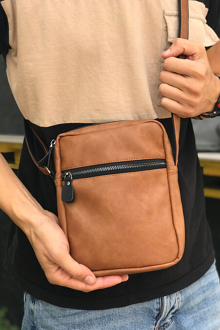 Universal messenger bag "Mini". Crossbody. Color: brown. #8038239