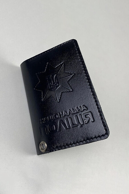 National Police of Ukraine ID card cover. Wallets, Cosmetic bags. Color: black. #8046241