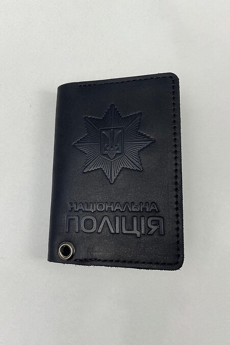 Национальная полиция Украины кожа черная матовая. Кошельки, Косметички. Цвет: черный. #8046242