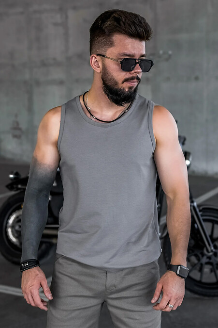 Men's basic tank top Gray - #8034247