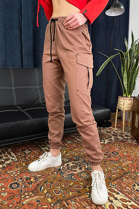 Trousers CODE. Trousers, pants. Color: brown. #8000250