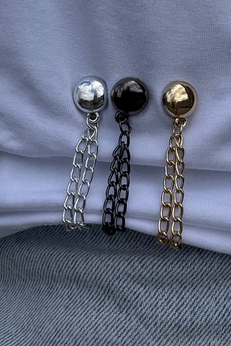 Kleiderclips (3 Stück) silber, gold, schwarz - #3300252
