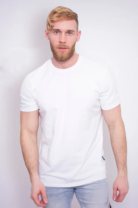 Men's T-shirt Simple Big White - #8034255