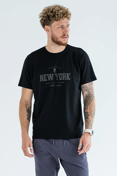 T-shirt męski New York w kolorze czarnym - #8034260