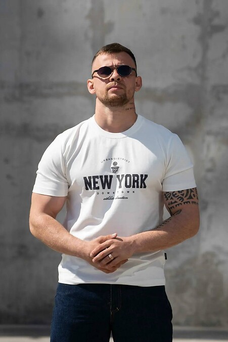 T-shirt męski New York w kolorze białym - #8034261