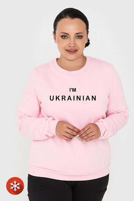 Sweatshirt TODEY Im_ukrainian. Sportbekleidung. Farbe: rosa. #9001261