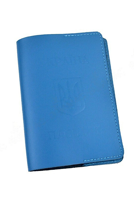 Skórzana okładka na paszport Vesna. Portfele, Kosmetyczki. Kolor: niebieski. #8046264
