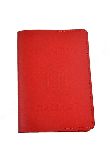Skórzana okładka na paszport Vesna. Portfele, Kosmetyczki. Kolor: czerwony. #8046267