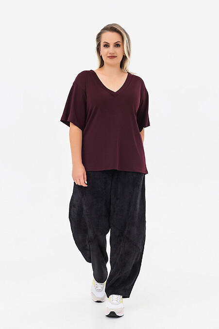 VOLYA Burgunderrotes T-Shirt - #3044268