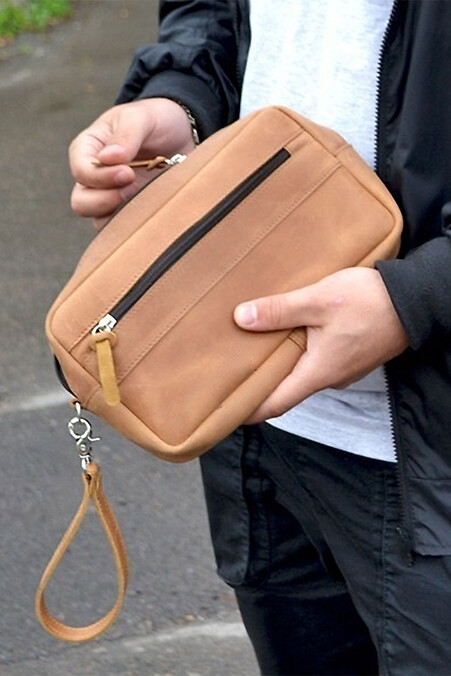 Men's bag "Crazy".. Wallets, Cosmetic bags. Color: brown. #8046269