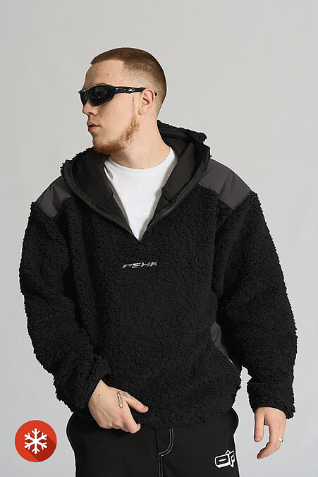 Warm oversized hoodie with ninja Force hood - #8043274