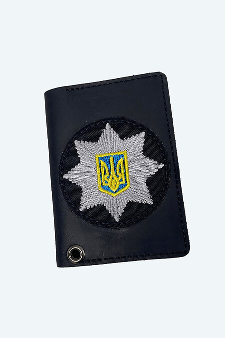 Cover for the ID card of the National Police of Ukraine. Wallets, Cosmetic bags. Color: black. #8046276
