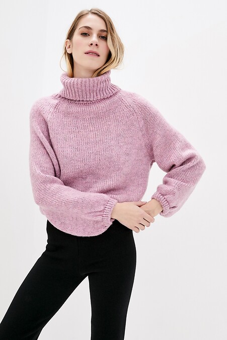 Sweter damski. Kurtki i swetry. Kolor: różowy. #4038286