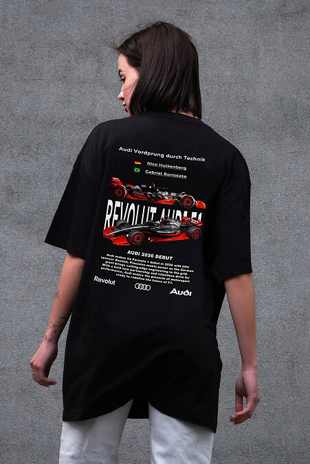 Women's Oversized T-Shirt Without Print Revolut Audi Black - #8056286