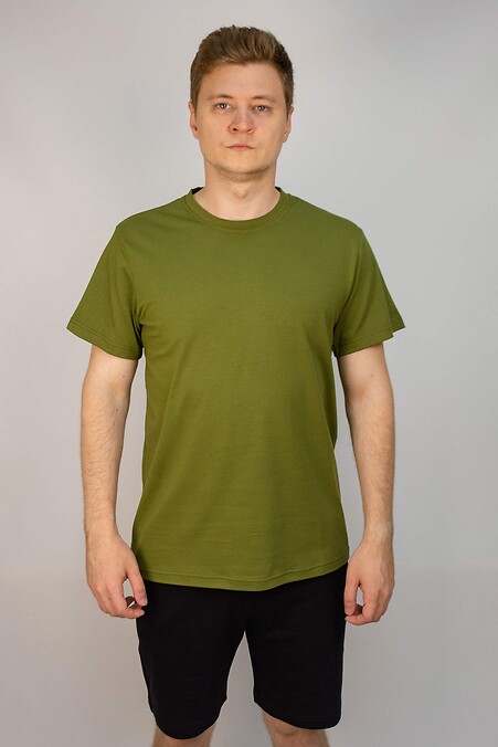 Męska koszulka. T-shirty. Kolor: zielony. #8035289