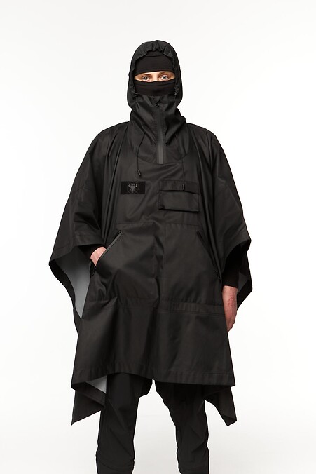Raincoat poncho. Outerwear. Color: black. #8037290