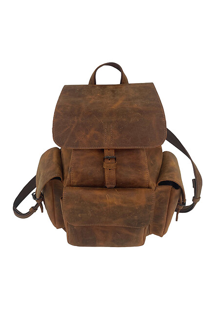 Brown leather backpack - #8046291