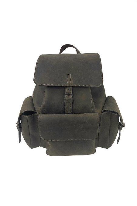 Кожаный рюкзак цвета коньяк - #8046292