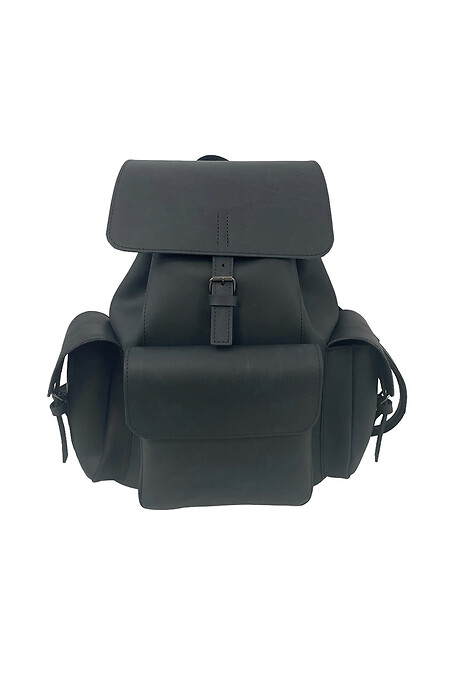 Schwarzer Lederrucksack - #8046293