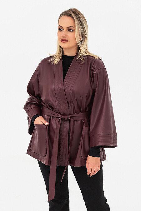 Square Cardigan Burgundy - #3044296