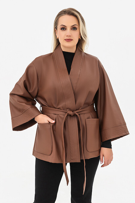 Square Cardigan Brown - #3044297
