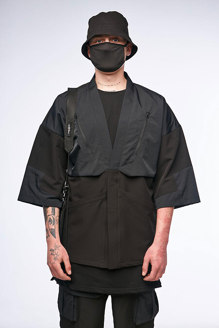 Кимоно SM-2423 черного цвета. Кофты и свитера. Цвет: черный. #8037303
