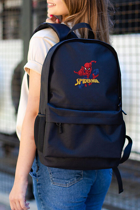Повсякденний Рюкзак Шкільний Для Дівчинки  З Принтом Spider-Man Black - #8055305