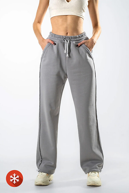 Warm sweatpants for women with ties Francis Gray - #8034306