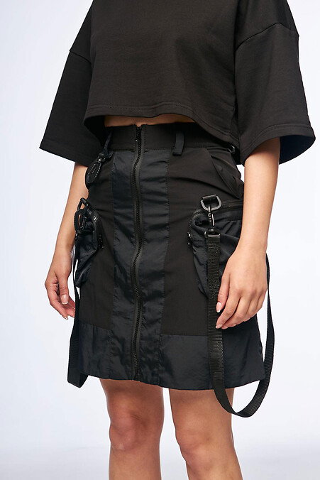 Kurzer Rock SW-2421 schwarz - #8037309