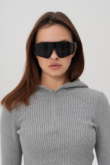 Женские Стильные Солнцезащитные Поляризационные Очки Visor Black - #8056309