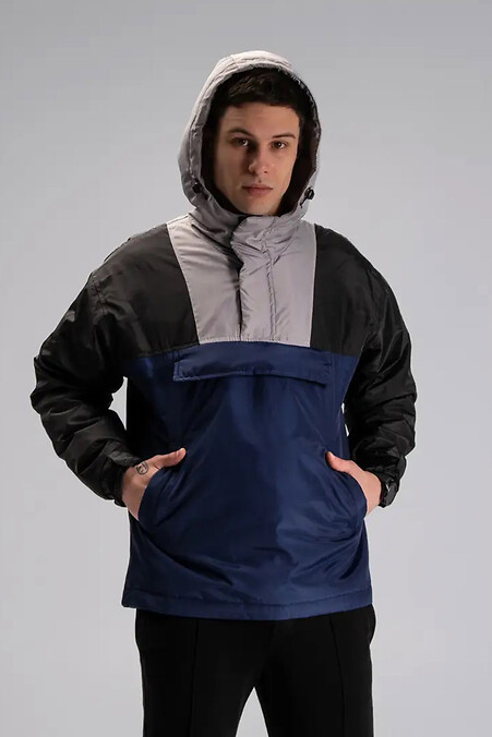 Męska wiatrówka-anorak - #8031313