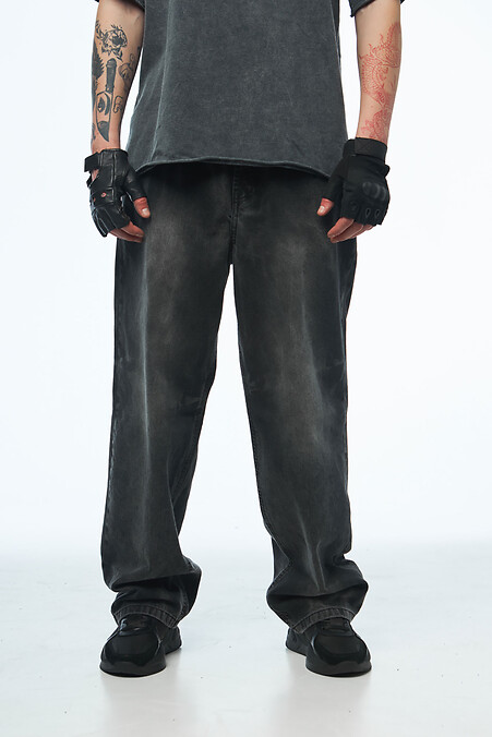 Buggy-Jeans mit ausgewaschenem Effekt - #8037314