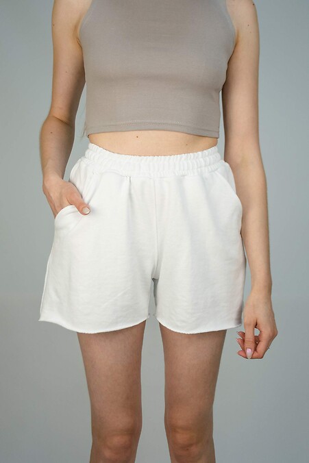 Damen-Shorts. Kurze Hose. Farbe: weiß. #8035317