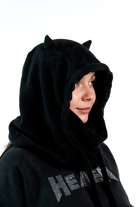 Капюшон-хомут Кэт черного цвета - #8037320