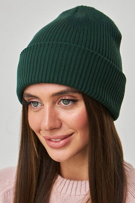 Жіноча шапка зелена - #4496324