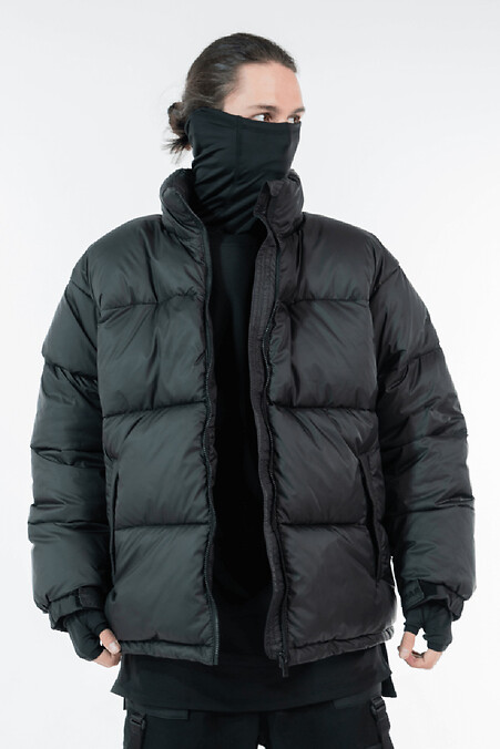 Warme Winterjacke für Herren in Schwarz - #8037329
