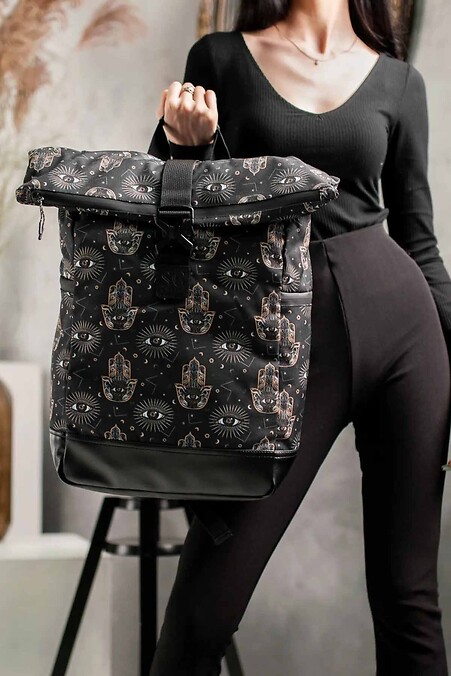 Rolltop backpack. Backpacks. Color: black. #8015330