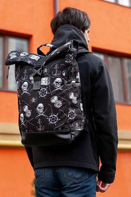 Rolltop backpack. Backpacks. Color: black. #8015335