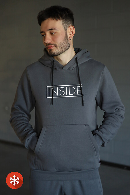 Warmer Herren-Hoodie INSIDE. Sweatshirts, Sweatshirts. Farbe: grau. #9001335