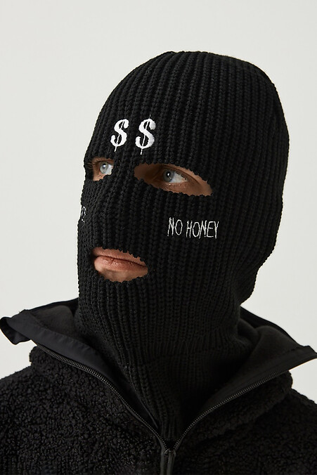 Men's black balaclava "Dollar" - #8037338