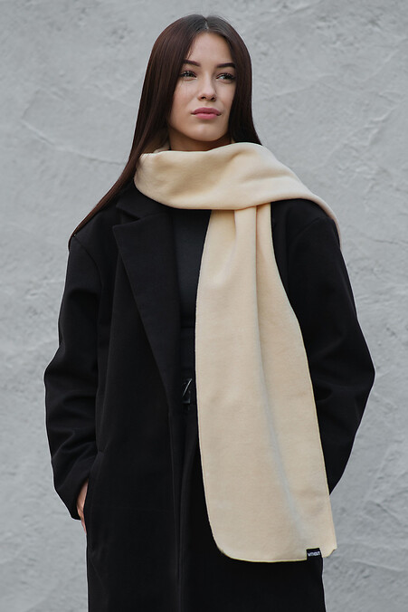 Beigefarbener Damen-Fleeceschal. Schals. Farbe: beige. #8049344