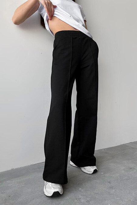 Mirage flared trousers, black. Trousers, pants. Color: black. #8031345